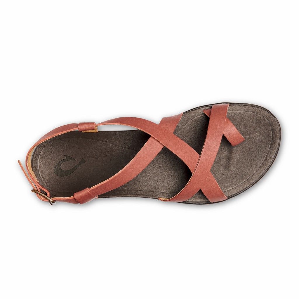 Olukai Women's Upena Sandal - Cedar Wood / Dark Java US958-607